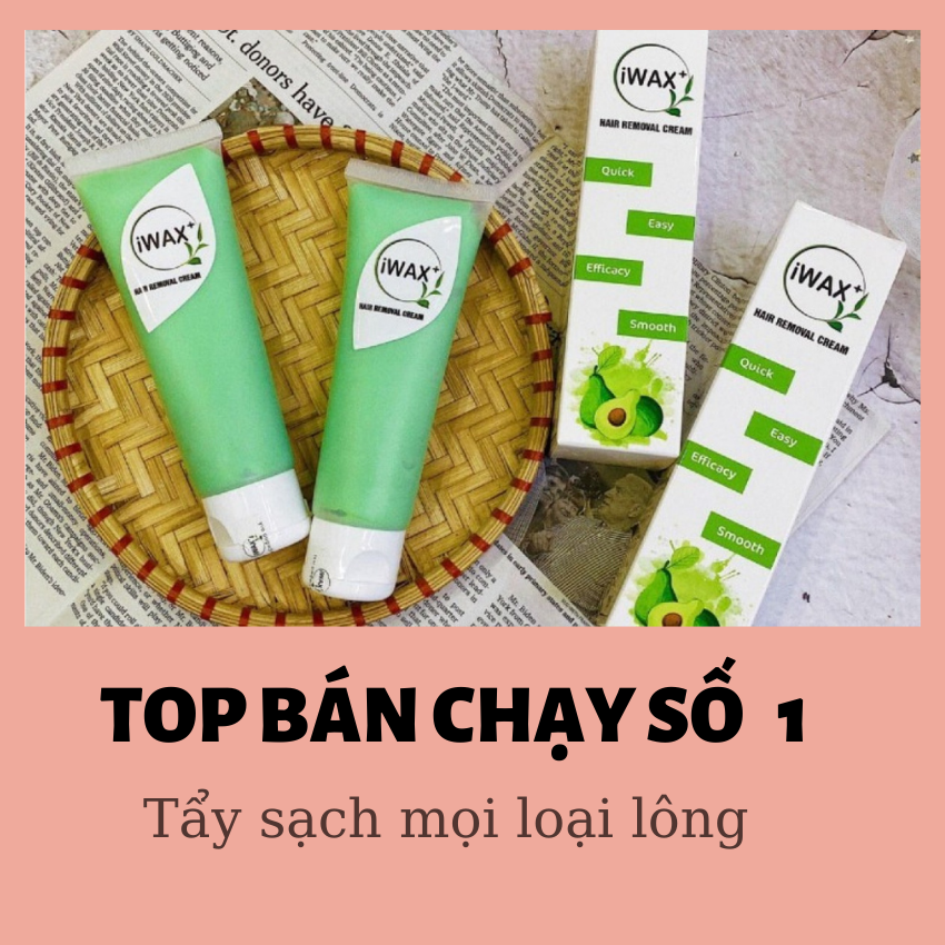 KEM TẨY TRIỆT LÔNG DỨT ĐIỂM- IWAX sạch bay lông  toàn BODY. Sản phẩm ưa chuộng số 1 + tặng kèm thìa và khăn tẩy lông- MH MART