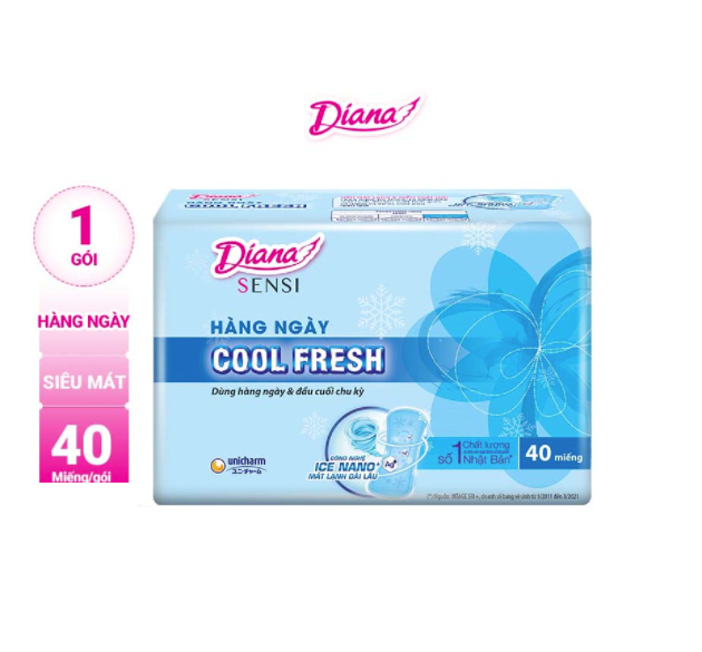 Diana Hàng Ngày Sensi Cool Fresh Gói 40 Miếng