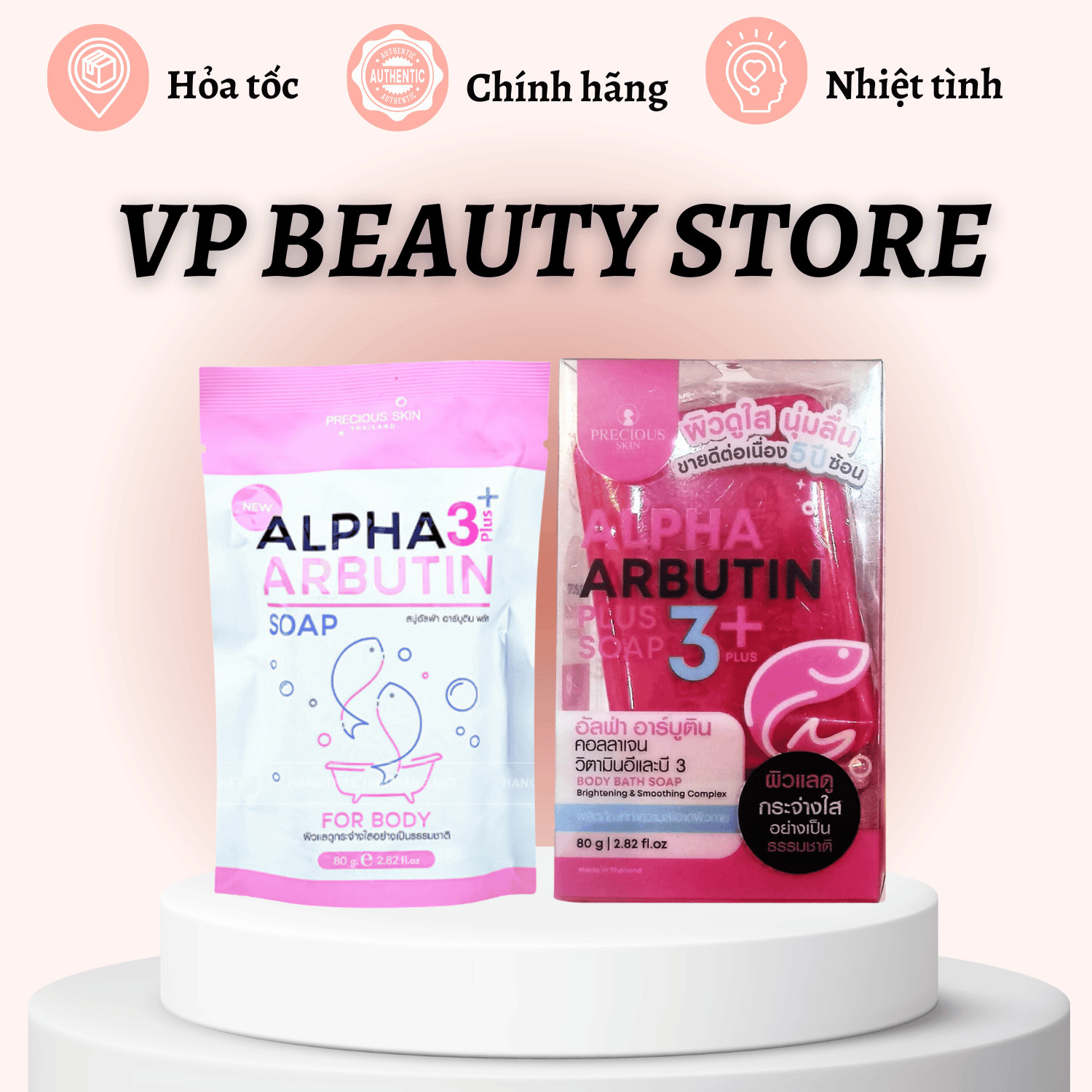 Xà Phòng Kích Trắng Alpha Arbutin Collagen - Thái Lan