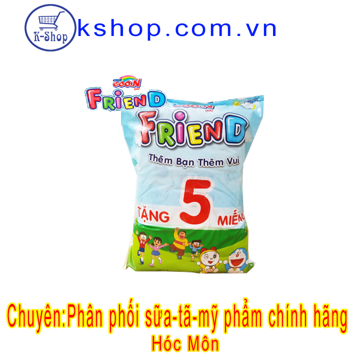 [HCM][quà tặng goon] Combo 5 bịch tã quần Goon Friend size M cho bé 6-11kg ( 5 miếng/ bịch)