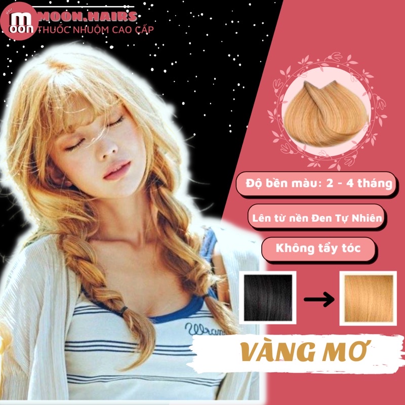 Thuốc nhuộm tóc VÀNG MƠ | Tặng bao tay nhuộm, mũ trùm nhuộm