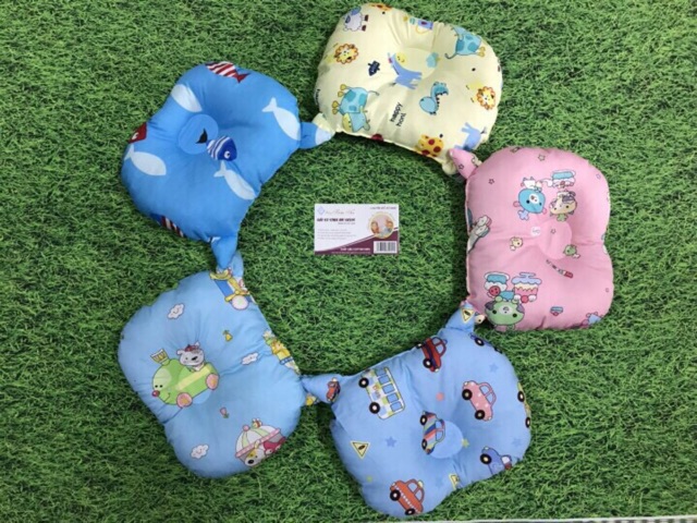 [HCM]GỐI SƠ SINH CHO BÉ GỐI LÕM CHỐNG BẸT ĐẦU(Giao màu ngẫu nhiên)