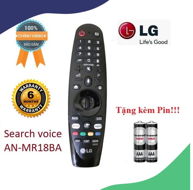 Remote Điều khiển TV LG AN-MR18BA giọng nói 2017,2018- Hàng mới chính hãng 100%+ Tặng kèm Pin