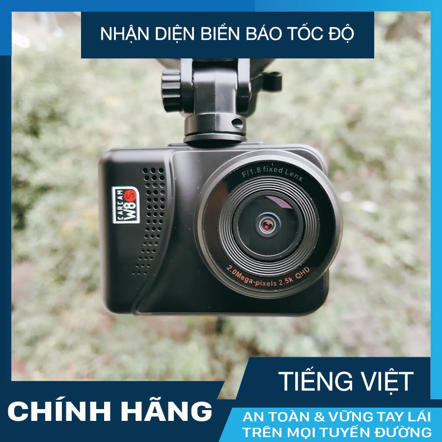 Camera hành trình w8s đọc biển báo tốc độ công nghệ 4.0 - tặng kèm thẻ nhớ lưu trữ tùy chọn