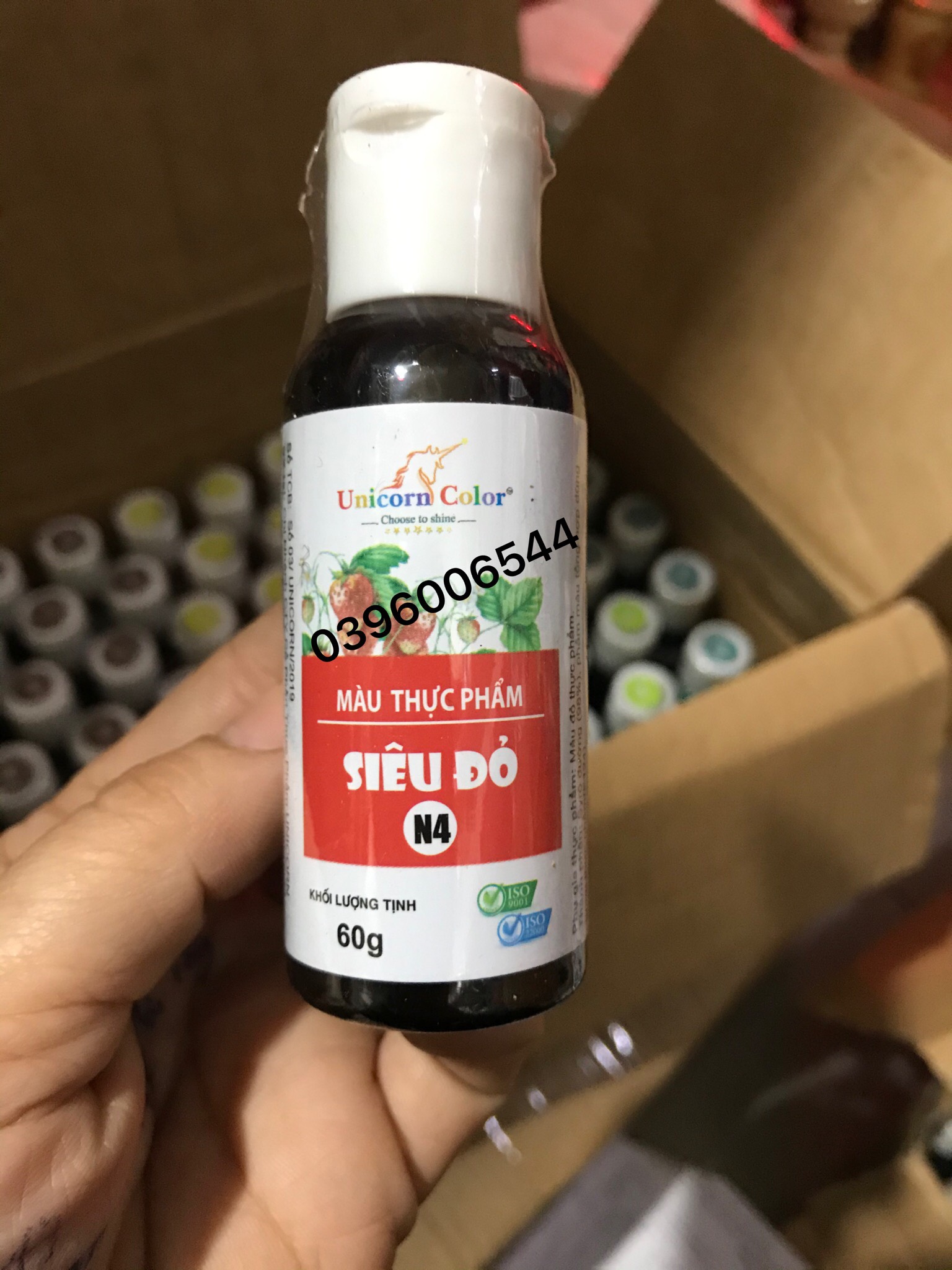 Màu siro Unicorn siêu đỏ 60g