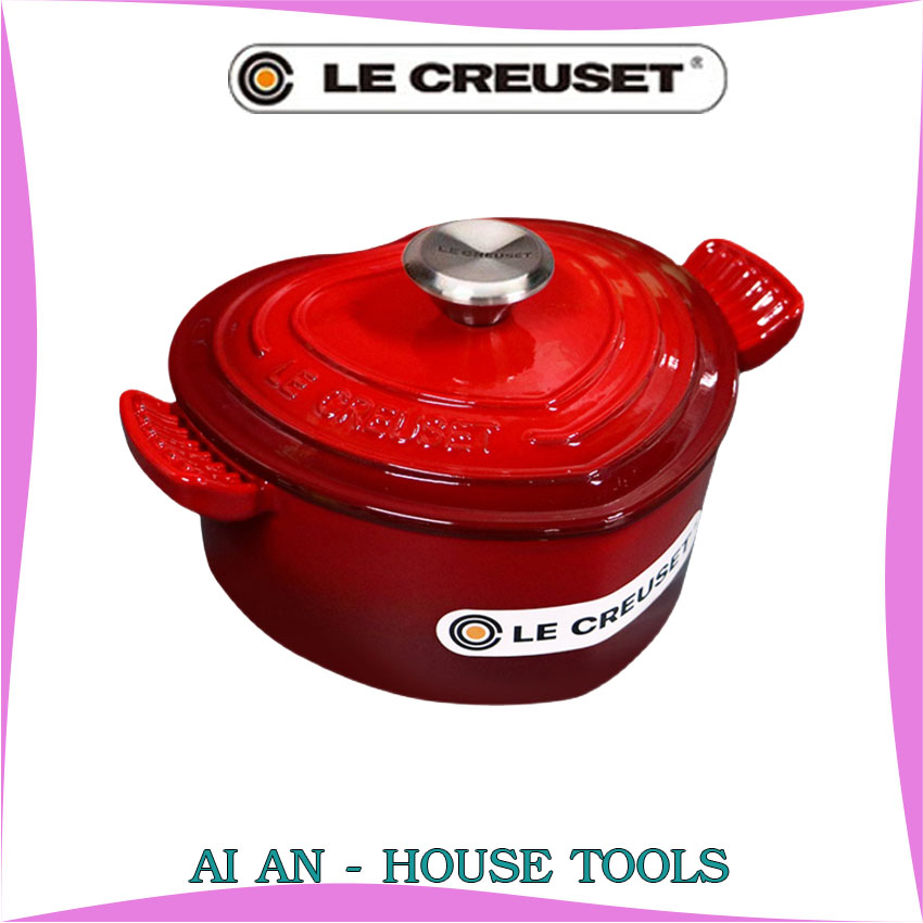 [Free Ship] AI AN 03 - Nồi Le Creuset pot- Pháp Nồi hình trái tim gang tráng men cao cấp 19cm, 2L, dùng nấu ăn trang trí decor nhà bếp, quà tặng (5)