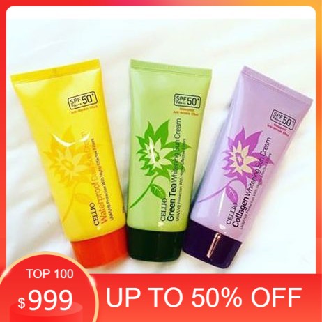 Kem Chống Nắng Cellio spf 50pa+ cellio waterproof daily sun cream Hàn Quốc.