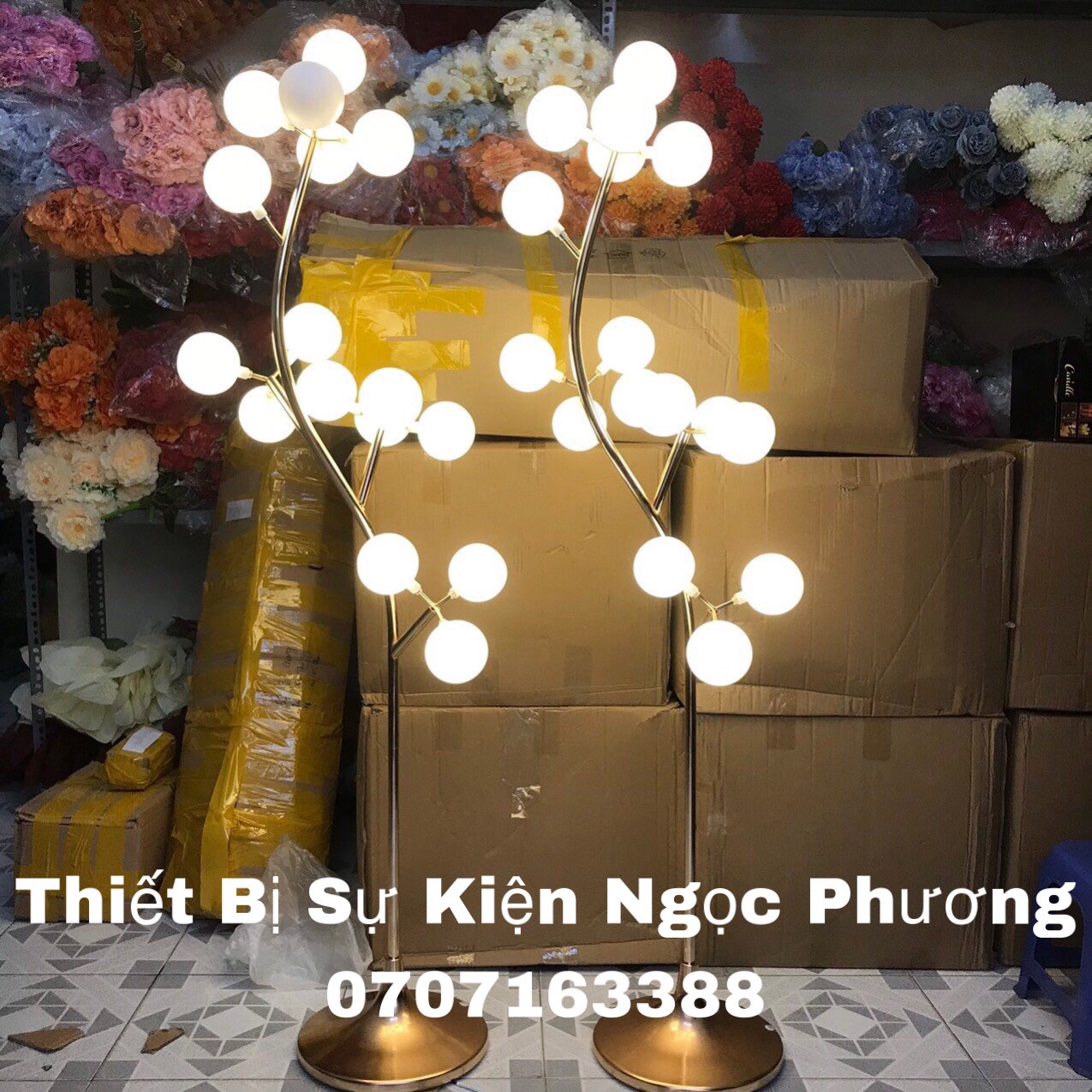 Đèn dẫn lối 16 bóng trang trí sân khấu sự kiện, siêu đẹp