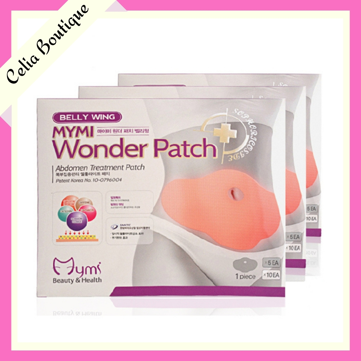 Hộp 5 Miếng Dán Tan Mỡ Bụng Mymi Wonder Patch