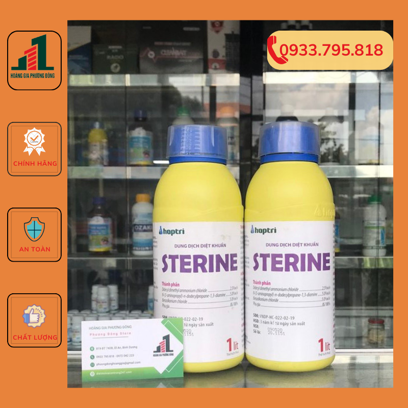 Dung dịch khử trùng diệt khuẩn Sterine - chai 1 lít