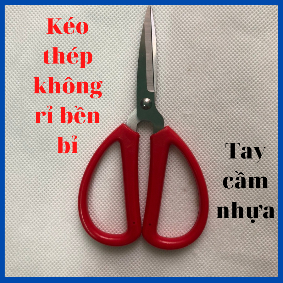Kéo cắt văn phòng thép không rỉ kéo cắt thủ công kéo học sinh 15, 17, 20cm