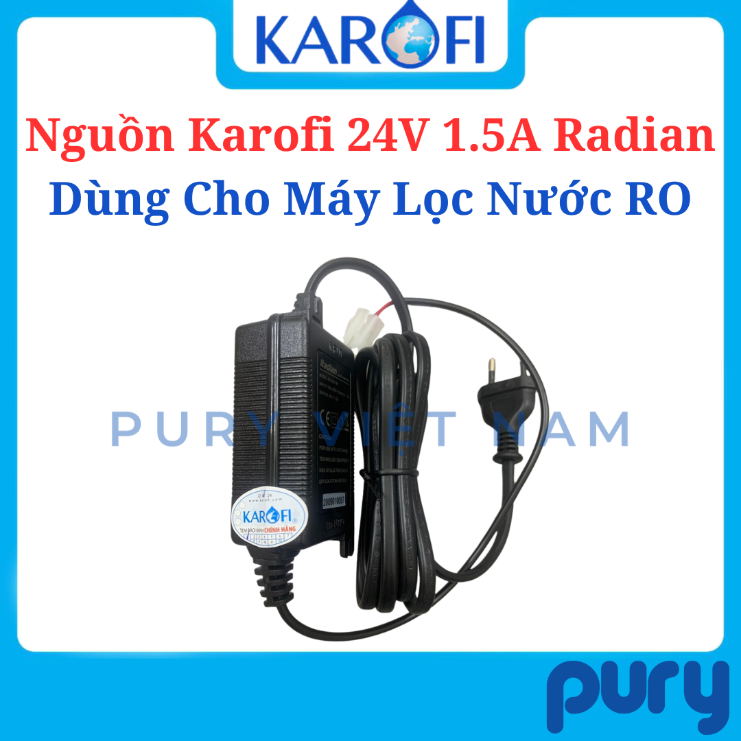 Nguồn Máy Lọc Nước Karofi Chính Hãng - Adapter Karofi Radian 24V 1.5A - Dùng được cho máy phun sương