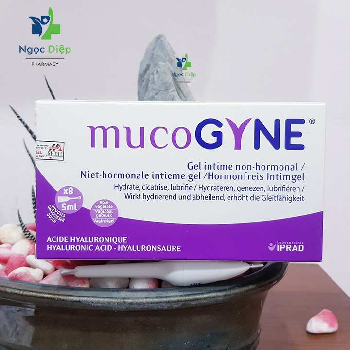 [Hàng Pháp] Gel bôi trơn, làm ẩm, làm dịu âm đạo MUCOGYNE Hộp 8 tuýp x 5ml nhập khẩu chính hãng