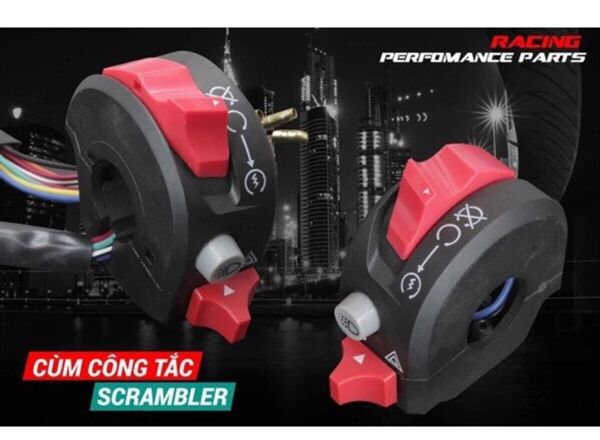 Cùm công tắc DUCATI nhỏ 4 chức năng Công dụng Công tắc on OFF Nút đề Passing Ưu tiên Lắp đặt dể dàng
