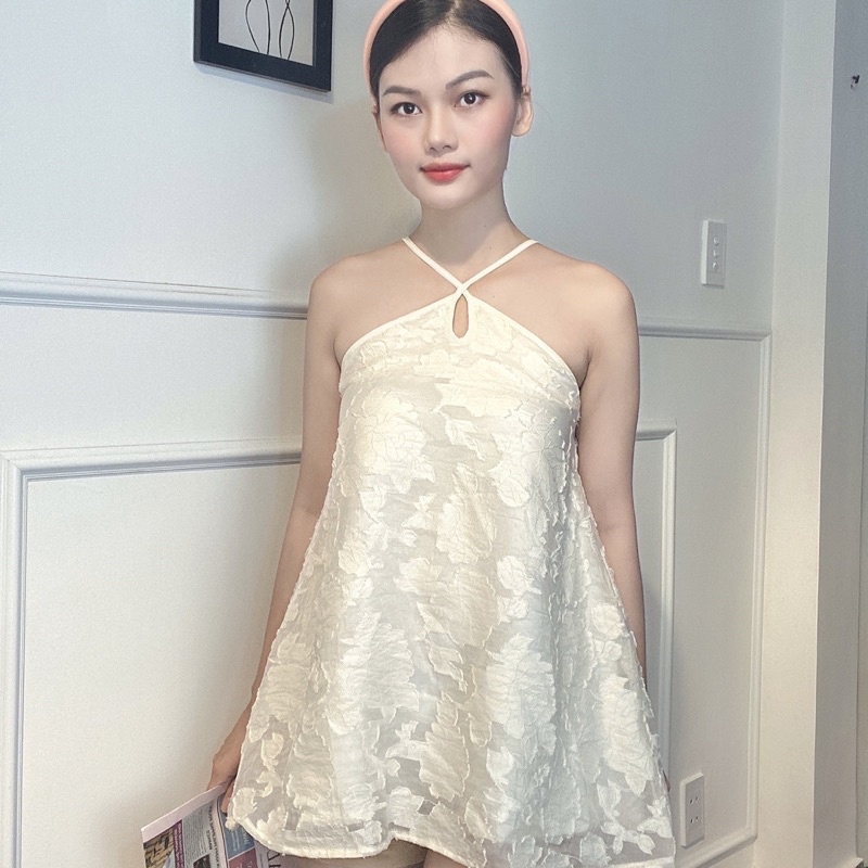 Áo yếm hoa thêu - audrey studio