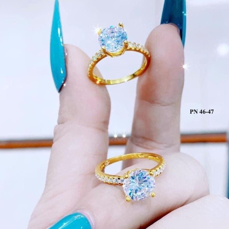 Nhẫn nữ đẹp, nhẫn mạ vàng thật cao cấp, nhẫn nữ vàng non 24k cô dâu tú cầu hoa đeo ngày cưới xinh đẹp thời trang TRANG SỨC Gado N108 - đeo đi tiệc đi chơi làm công sở cực sang chảnh