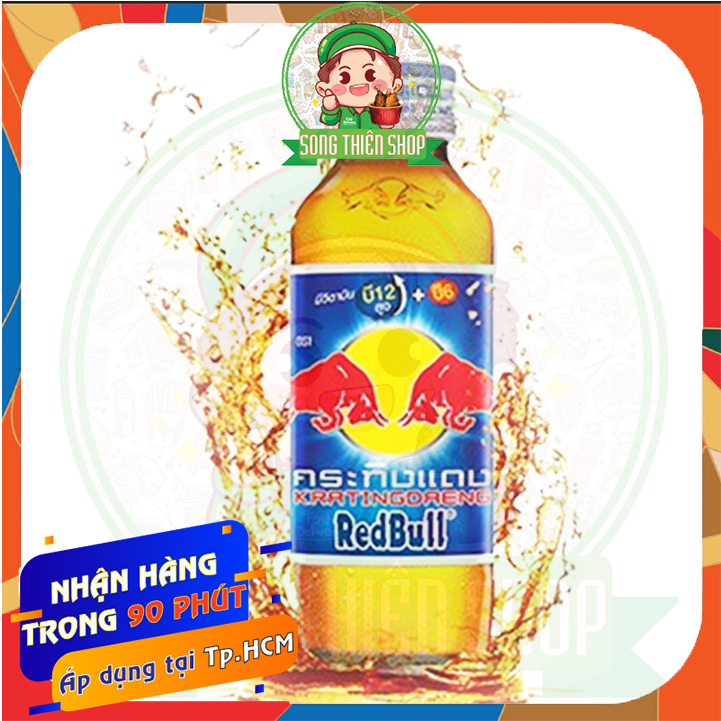 Nước tăng lực RedBull Thái Lan chai thuỷ tinh 150ml - Ăn Vặt Song Thiên