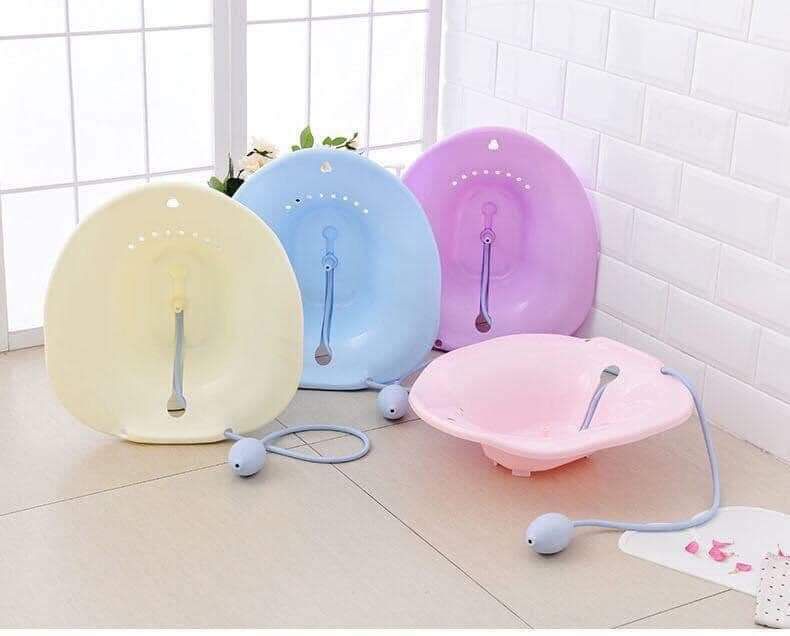 Chậu xông vùng kín kem vòi xịt tiện dụng