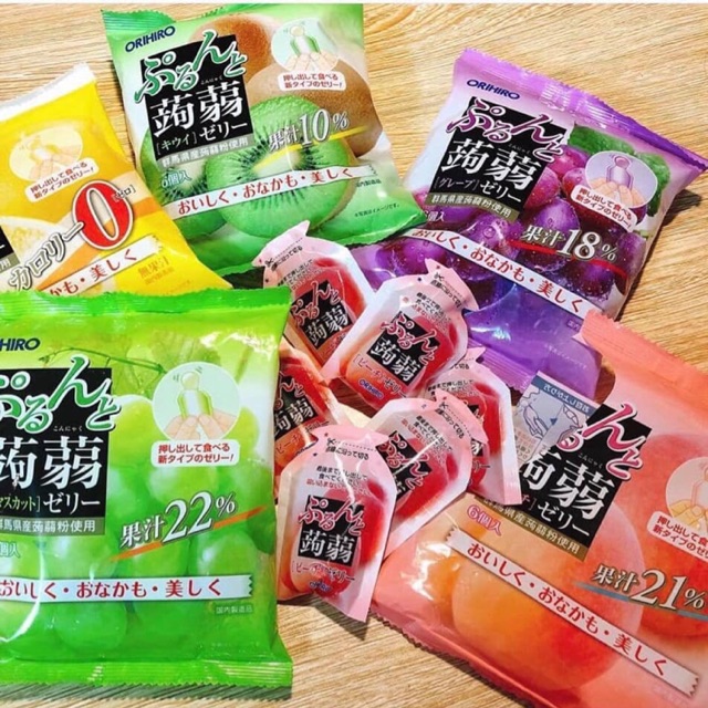 Combo 3 bịch Thạch trái cây Orihiro Nhật Bản 120g (Mix) - Date T5/2023
