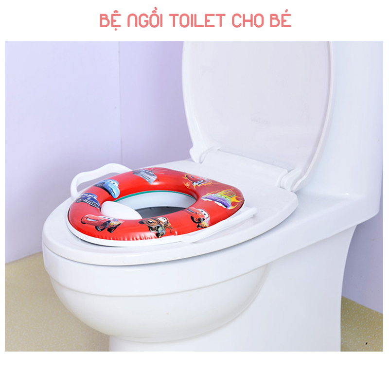 [HCM]Bệ tập ngồi Toilet có tay vịn cho bé bệ to lét nhiều hình ngộ nghĩnh cho trẻ em