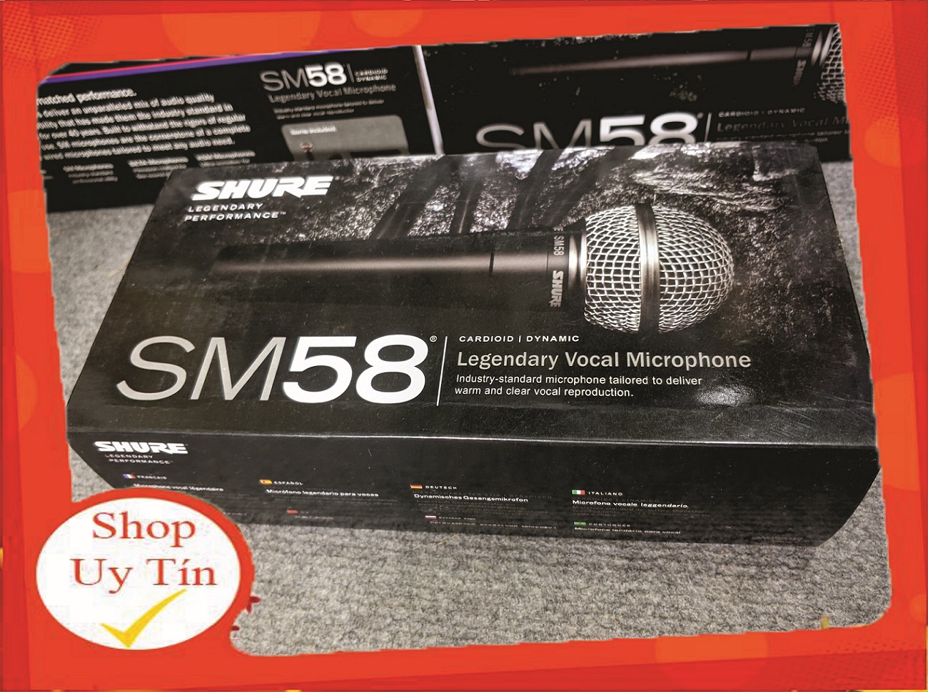 Micro có dây Shure SM58 hàng mới nguyên hộp