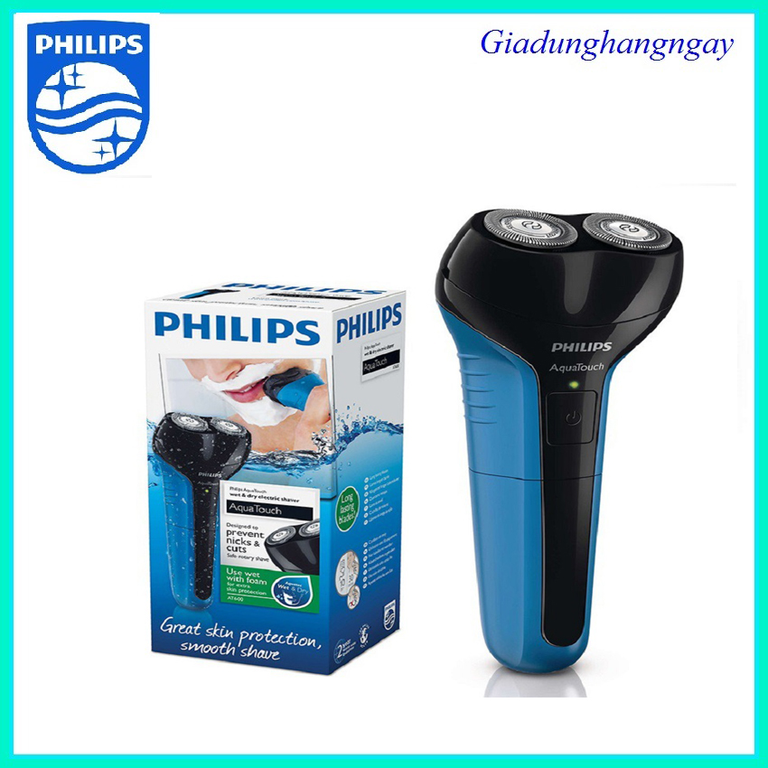 [HCM]Máy cạo râu khô và ướt Philips AT600 lưới cắt CloseCut lướt nhẹ nhàng để cắt sát êm ái Sạc 10 giờ sẽ sử dung không dây được hơn 30 phút