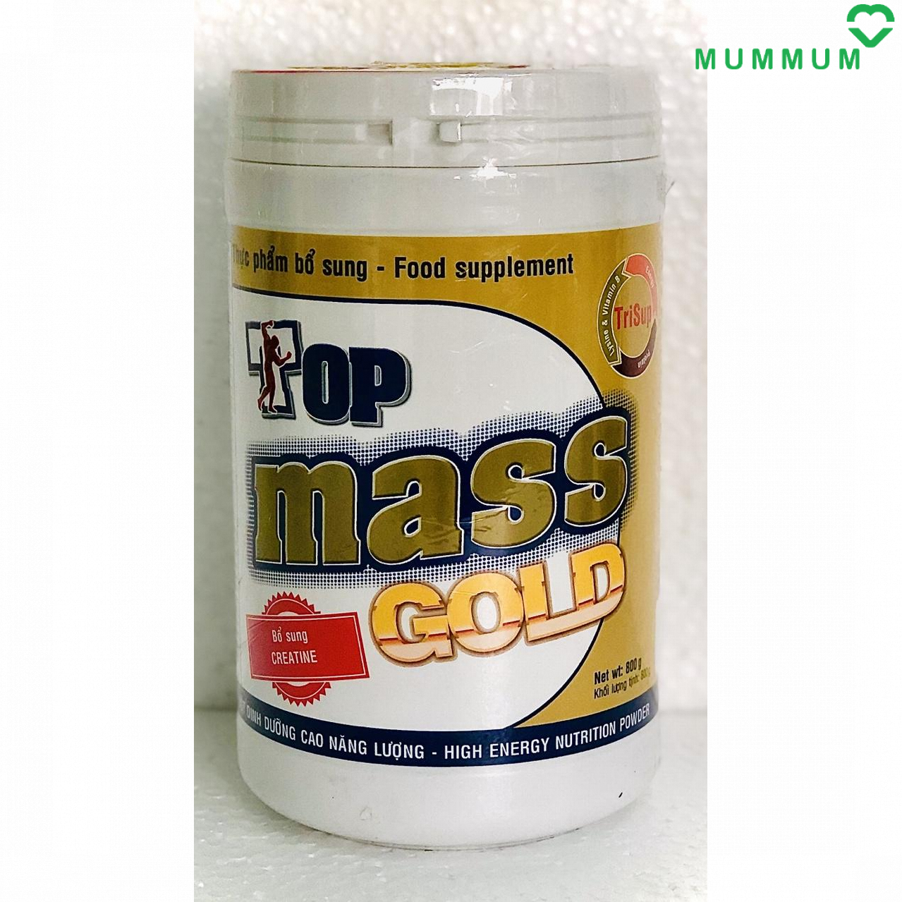 Sữa bột Top Mass Gold 800g tăng cân - Vani