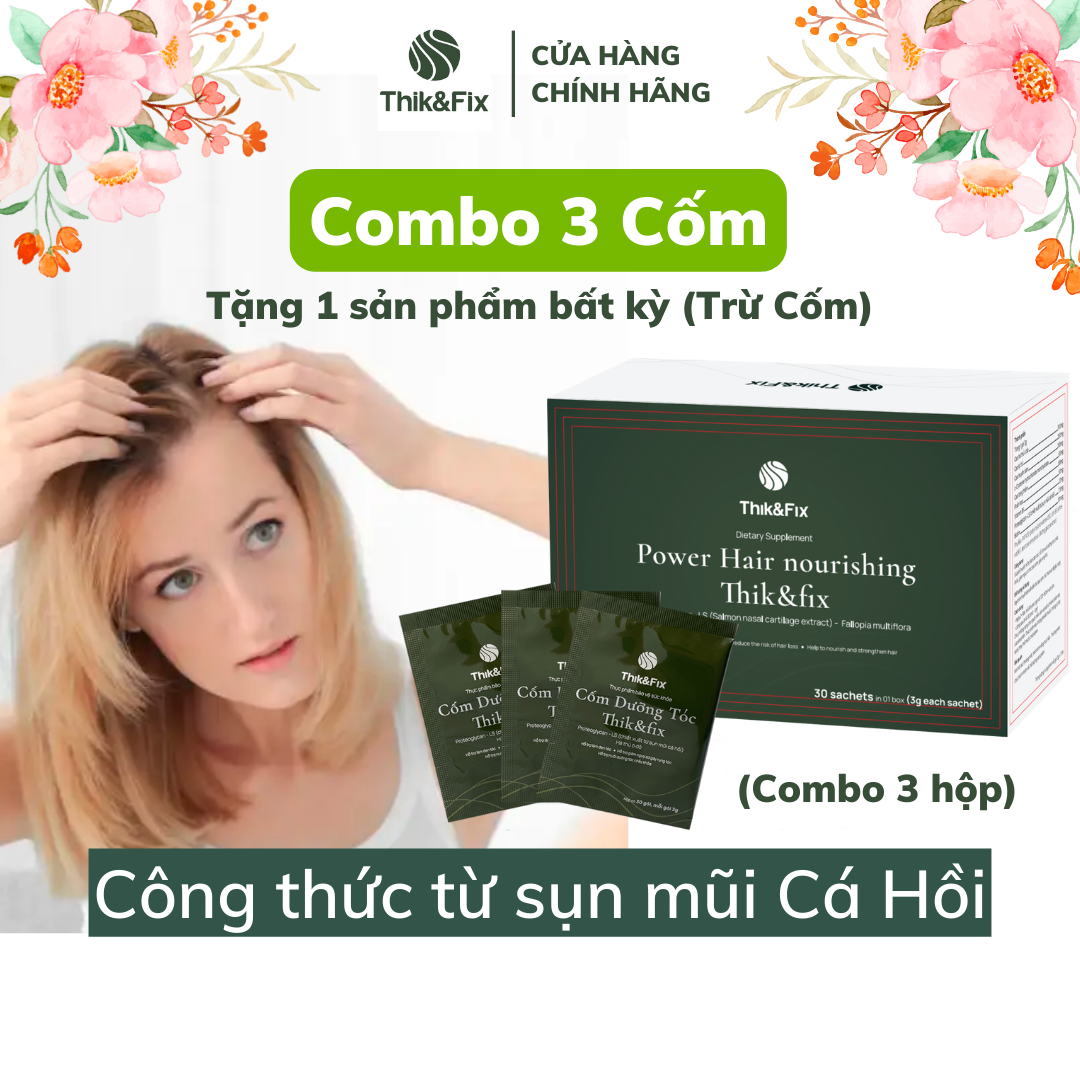 3 Cốm dưỡng tóc THIK&FIX - Hỗ trợ bổ huyết, hỗ trợ làm đen tóc, hỗ trợ nuôi dưỡng tóc chắc khỏe
