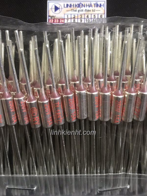 10 cái cầu chì nhiệt nồi cơm 185 độ 15a / 250v