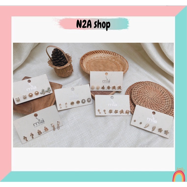 Khuyên tai 10k | set 3 đôi khuyên xuất khẩu