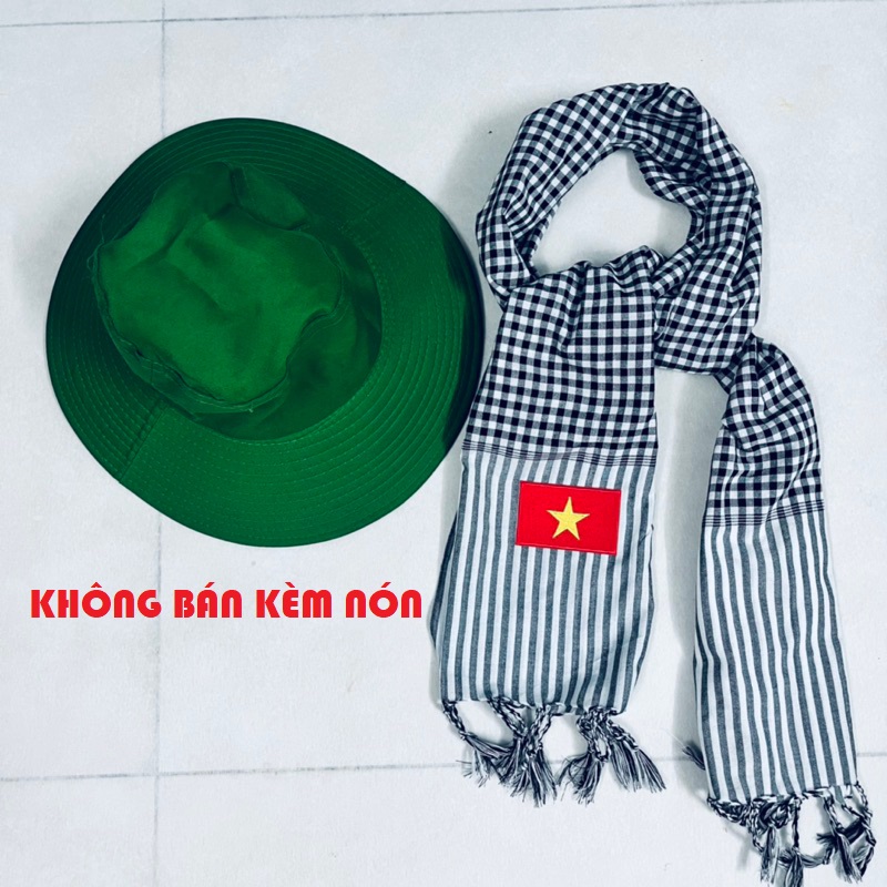 Embroidered Bandana with Vietnamese Flag Size 60Cmx165Cm, 55Cmx120Cm to Celebrate National Day September 2