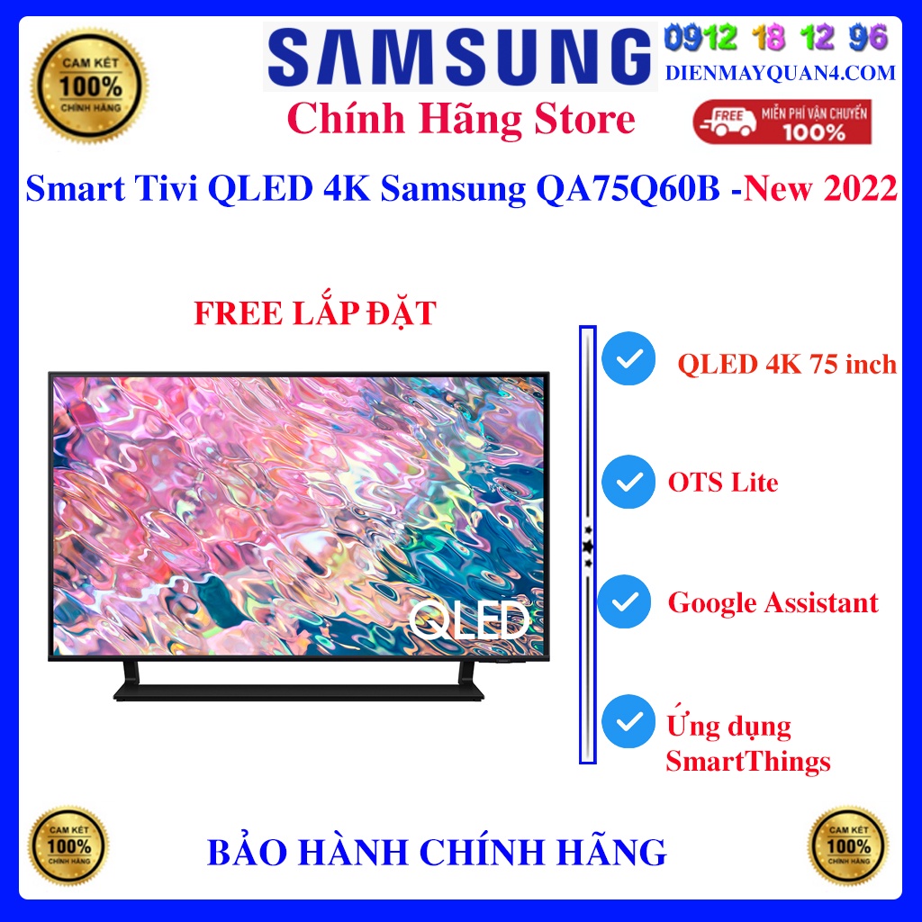 [Samsung 75Q60B] Smart Tivi QLED 4K 75 inch Samsung QA75Q60B -Samsung QA75Q60BA