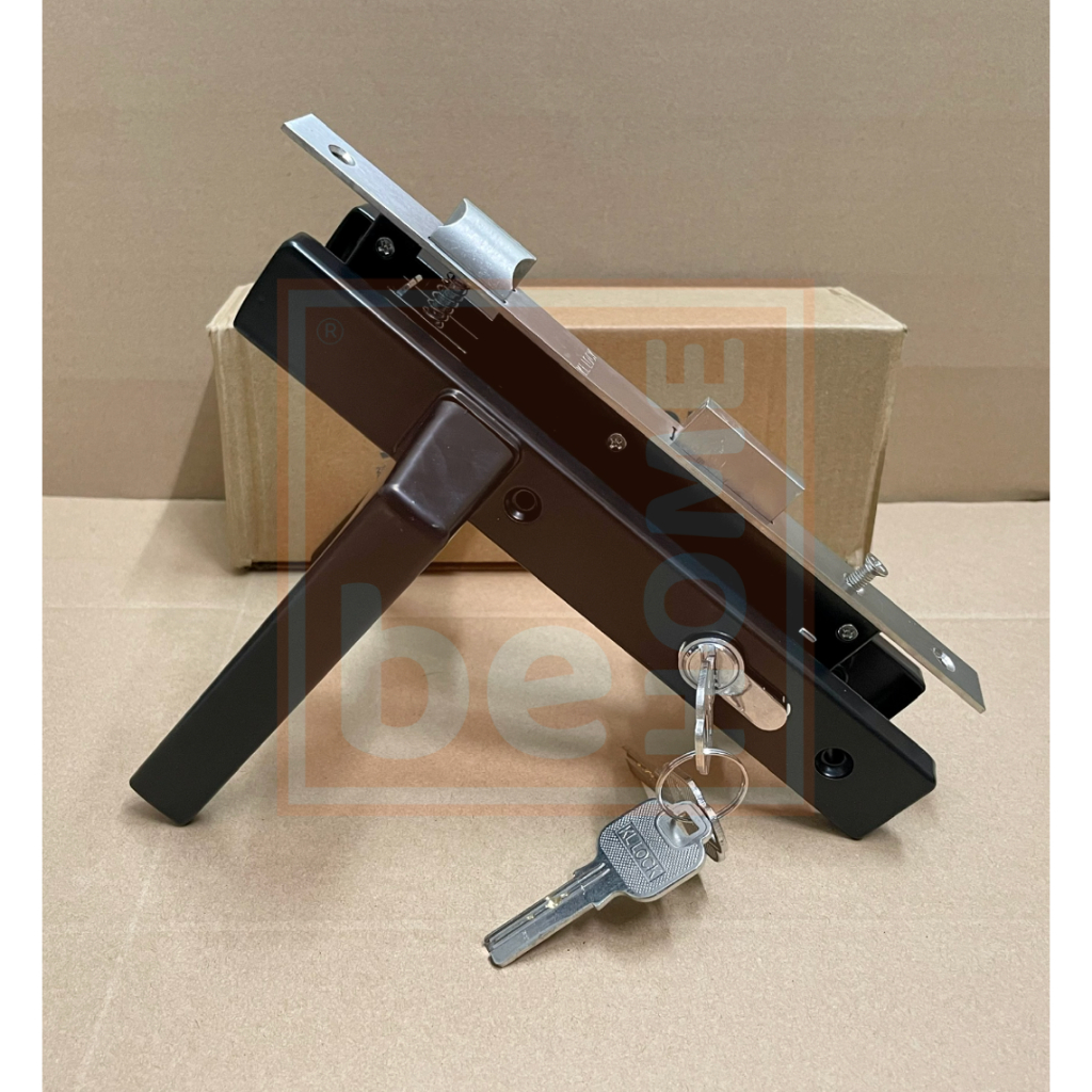 Khoá tay gạt KL (thân mặt ngắn, 85x30) dùng cho cửa nhôm hệ Việt Pháp 4500,Khoá tay gạt cửa nhôm Kinlong lắp hệViệt pháp