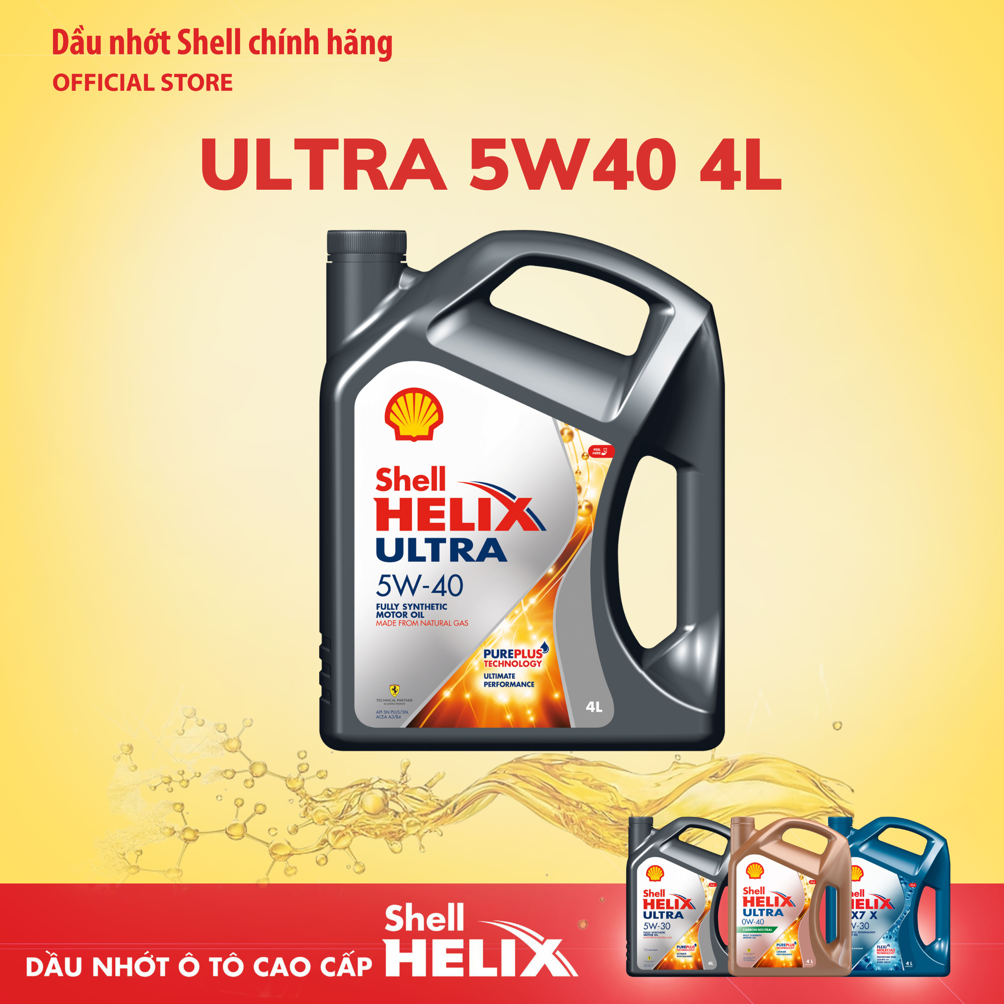 Dầu động cơ xe hơi cao cấp shell helix ultra 5w40 4l