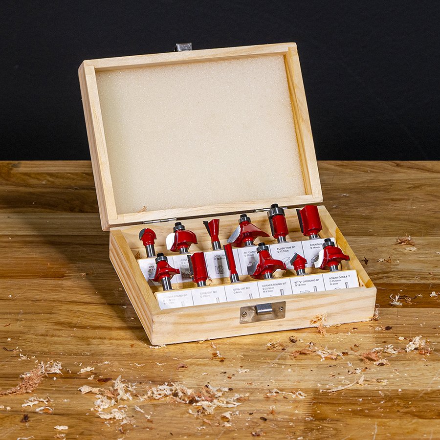 Bộ 12 Mũi Soi Cốt 12.7mm - Bộ 12 Mũi Soi Cốt Chuyên Dùng Cho Máy Phay Cầm Tay Hoặc Máy Bàn Router