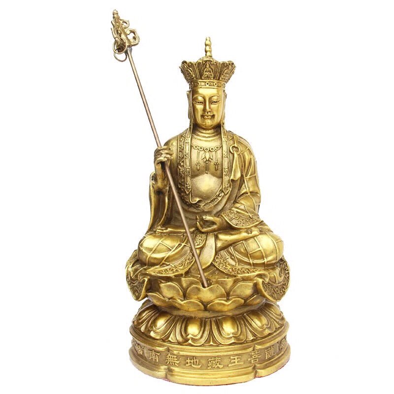 Tượng đồng Địa tạng vương bồ tát cao 27cm