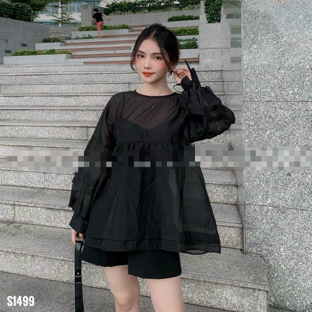 Sét 3 món áo babylon#áo 2 dây#quần short, form dưới 50kg