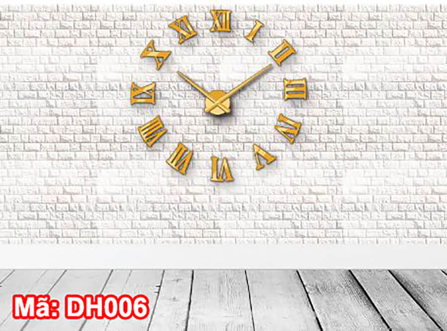 Đồng hồ dán tường số la mã siêu đẹp
