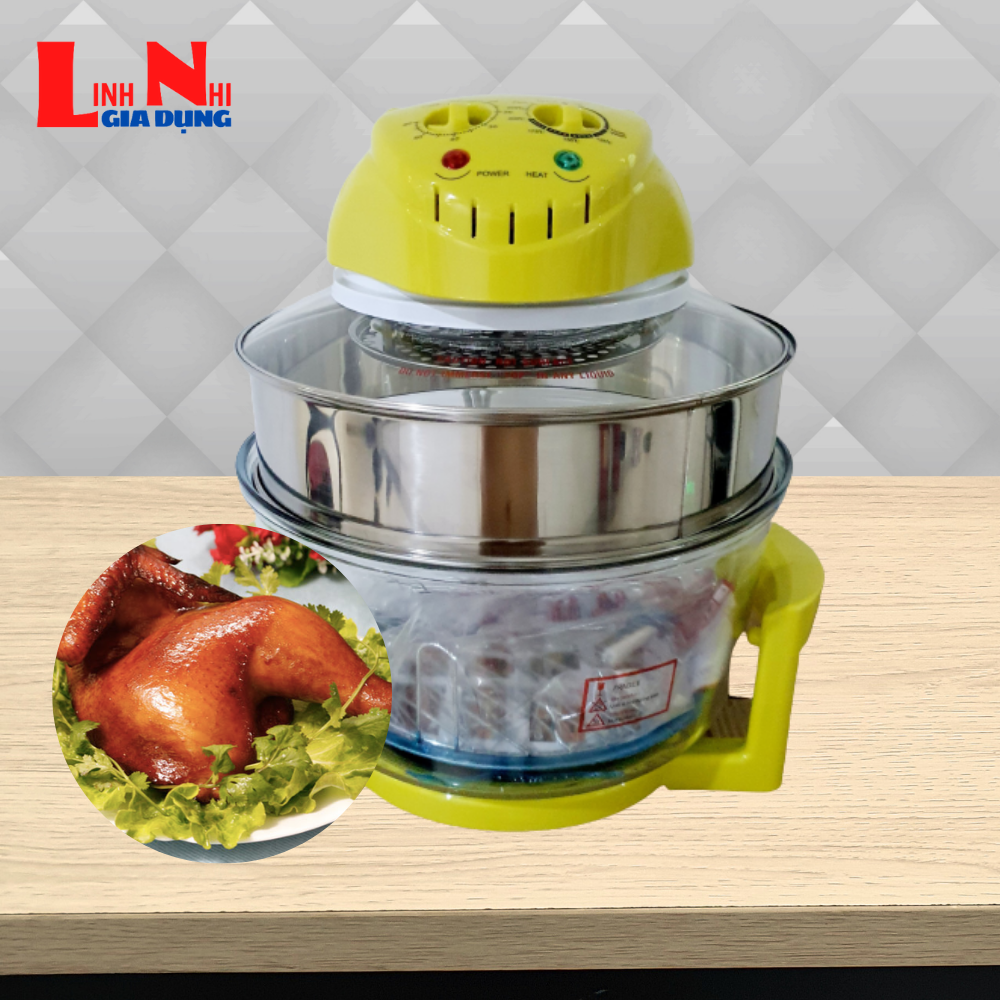 Lò Nướng Thủy Tinh Khaluck KL-658H, Dung tích  17 lít(nâng vòng), Công Suất 1300W Nướng Nhanh - Gia Dụng Linh Nhi