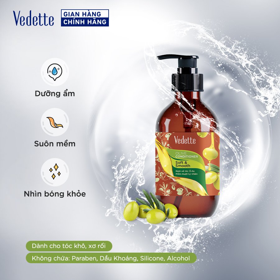 Kem xả tóc vedette ô-liu 400g