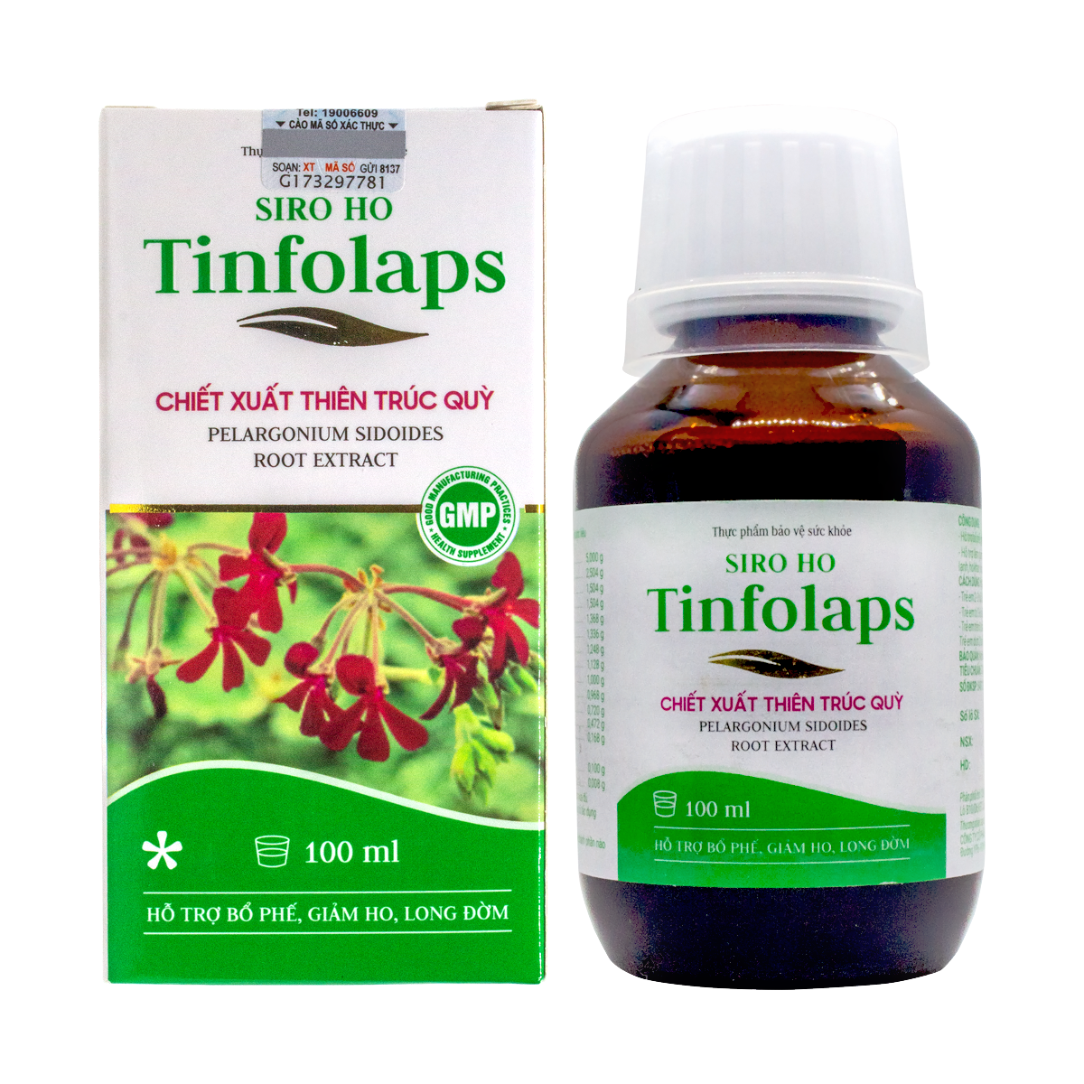 [HCM]Hộp Tinfolaps Chiết Xuất Thiên Trúc Quỳ Siro Ho 100ml