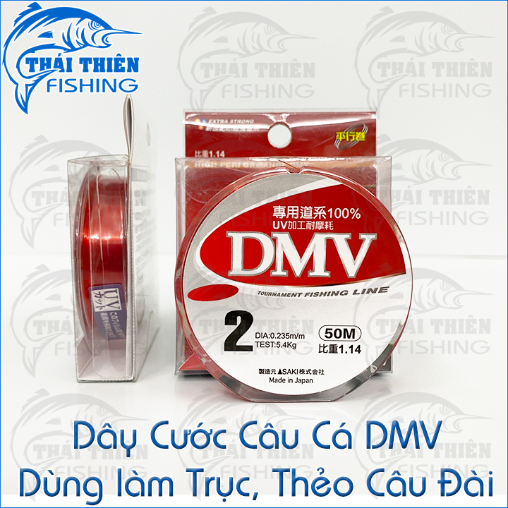 Dây cước câu cá dmv cuộn 50m chuyên dùng làm trục câu đài săn hàng