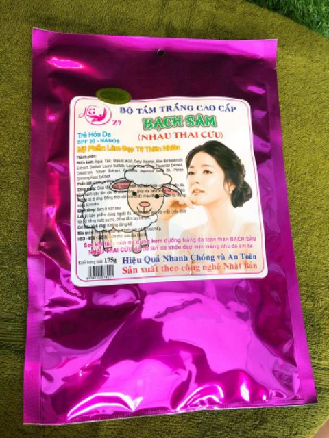 Bộ tắm trắng cao cấp nhau thai cừu Bạch Sâm 175g