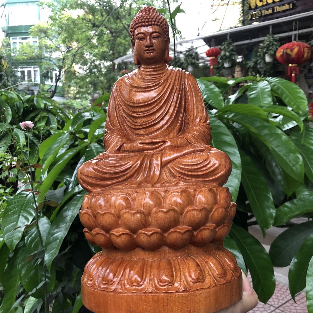 Tượng Phật Thích Ca Mâu Ni Gỗ Hương Cao 30 Cm
