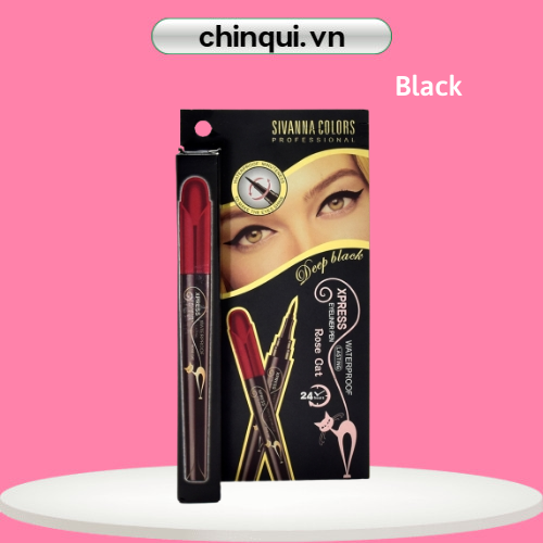 [HCM]Kẻ mắt Sivanna colors xpress eyeliner pen (HF896) - black
