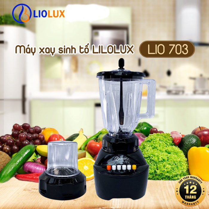 Máy xay sinh tố, máy xay đa năng, máy xay thịt, máy say sinh tố, máy xay thịt mini, máy xay tỏi ớt Liolux LIO-703 - Hàng chính hãng - Bảo hành 12 tháng