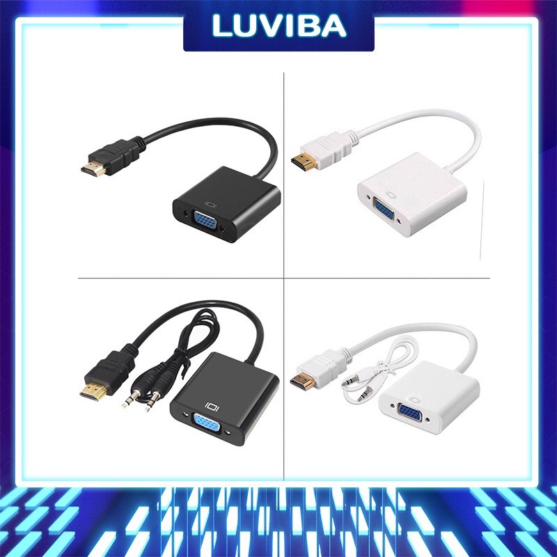 Hdmi to vga audio adapter có âm thanh cáp máy tính cáp chuyển đổi hdmi sang vga LUVIBA CA01