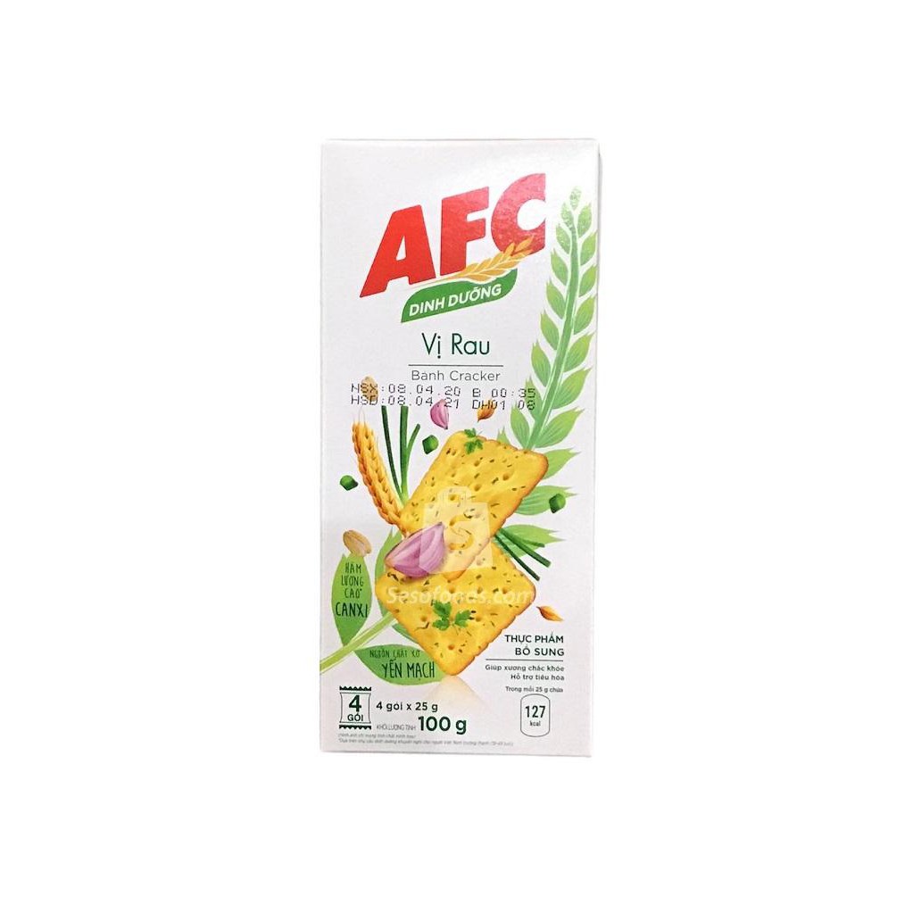 Bánh Kinh Đô Afc Dinh Dưỡng Vị Rau Cải Hộp 100G