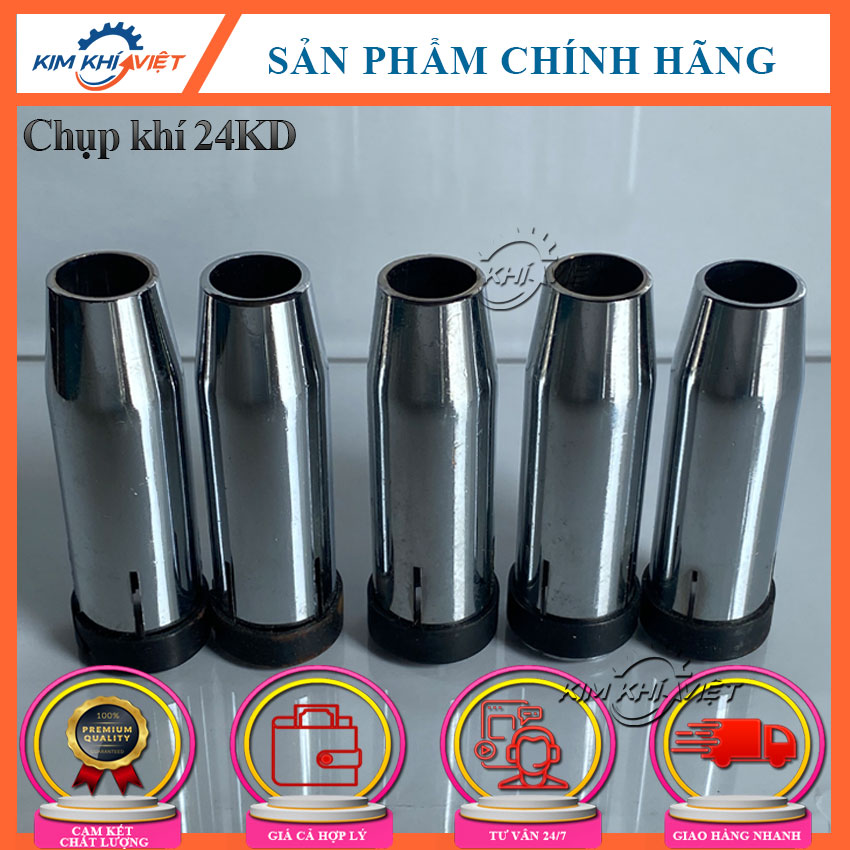 Chụp khí máy hàn mig 24kd hộp 5 chiếc, chụp khí may hàn co2, rẻ nhưng chất lượng. Sản phẩm chính hãng. Chụp khí 24KD dùng cho máy hàn MIG 200-250A