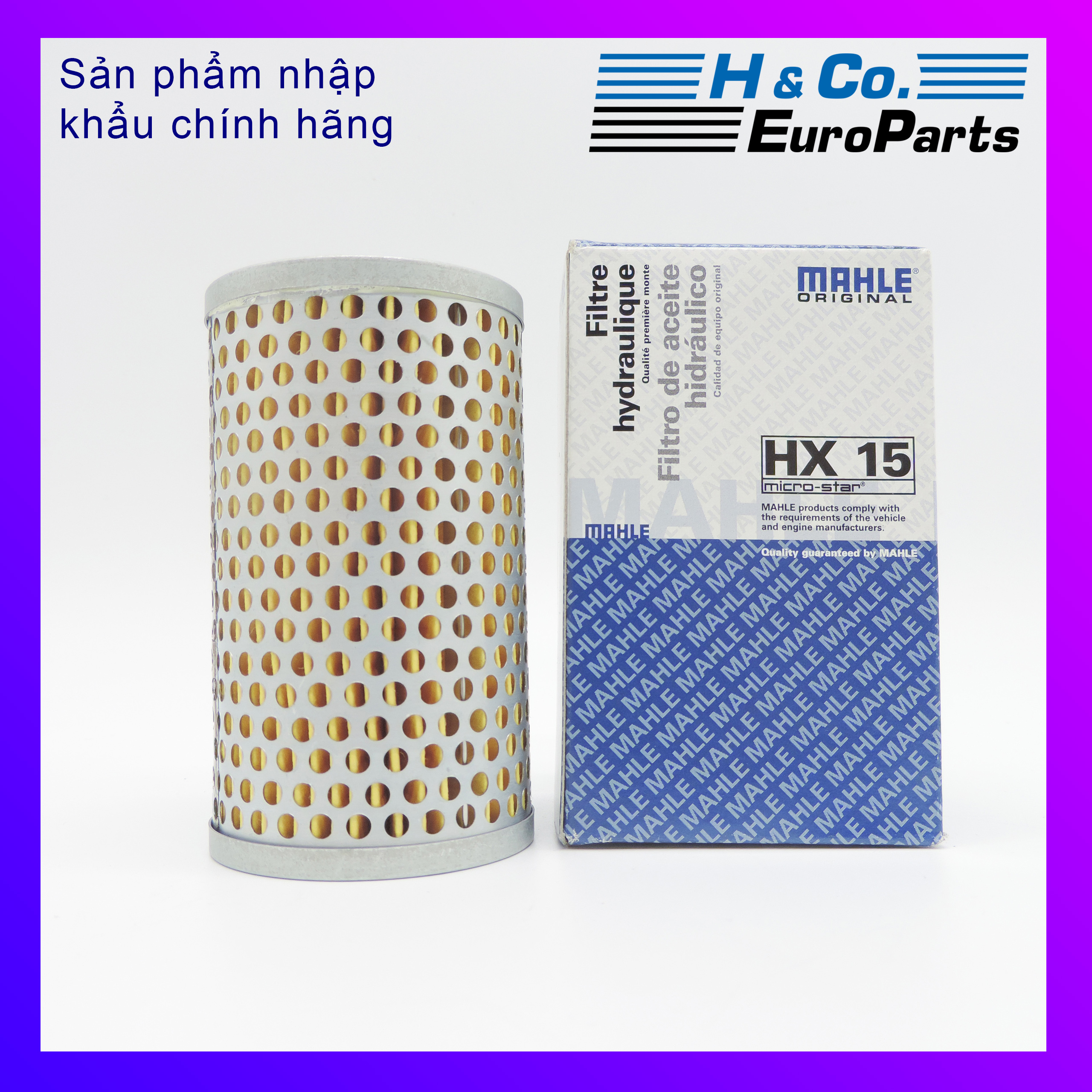 Lọc dầu thủy lực xe tải Fiat, Man, Merc, Trucks. Hãng MAHLE xuất xứ CHLB Đức, HX15, Y03728302, BD7F3K758A, 81473016005, 0001842225